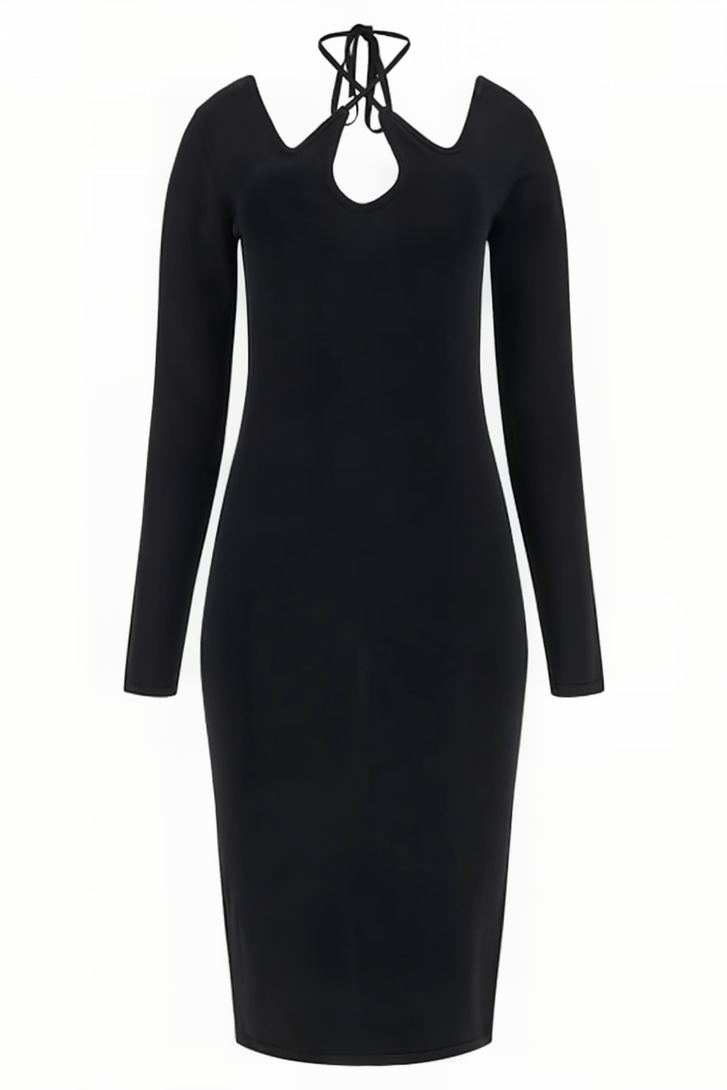MARCIANO BY GUESS NIKKI SWEATER DRESS JET BLACK 1