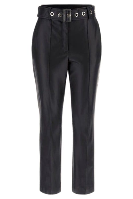 MARCIANO BY GUESS RORY PANT JET BLACK LEATHER 4