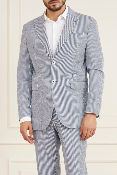 MARCIANO BY GUESS MANUEL NOTCH BLAZ SMART BLUE AND BLAZER WH 1