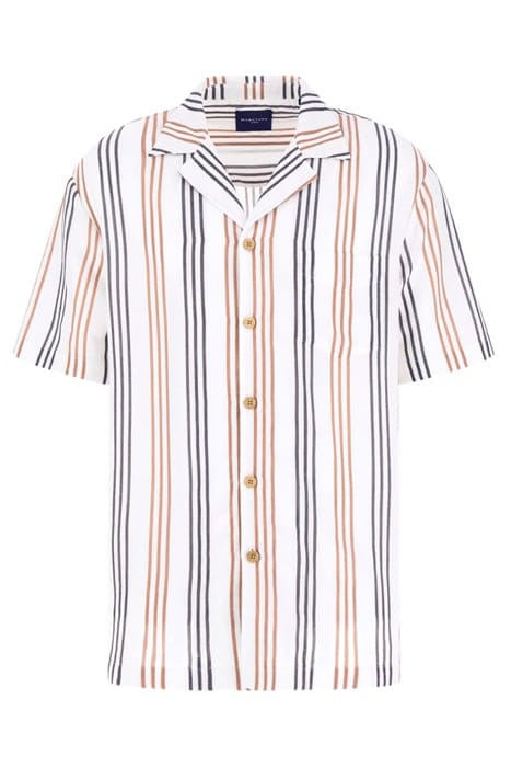 MARCIANO BY GUESS BILLY BOWLING SHIRT BLACK BROWN CASUAL STR 4