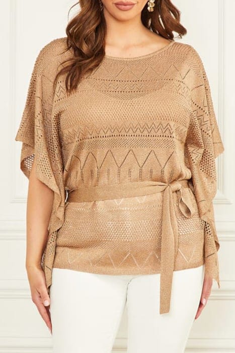 MARCIANO BY GUESS HYDRA TOP KIMONO SWT KHAKI TAN 1
