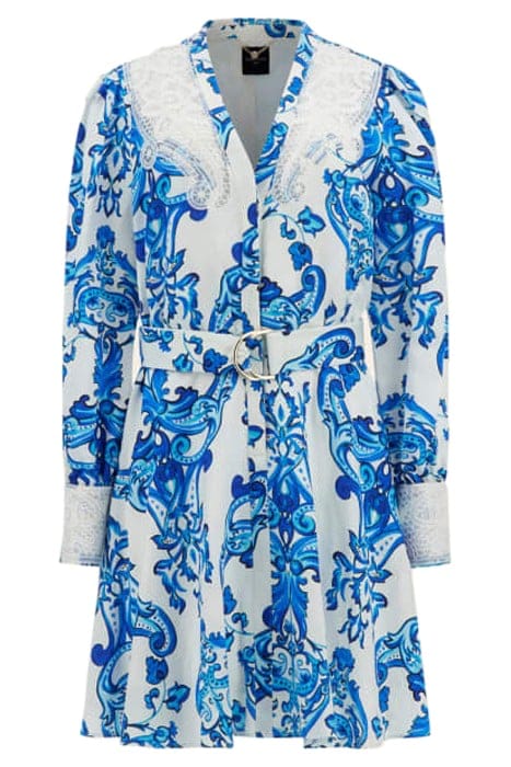 MARCIANO BY GUESS MICOL DRESS SOLID BLUE NOTE 4