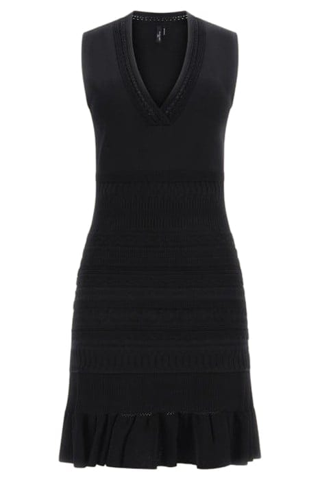 MARCIANO BY GUESS SYRIA SL V NECK DRES JET BLACK 5