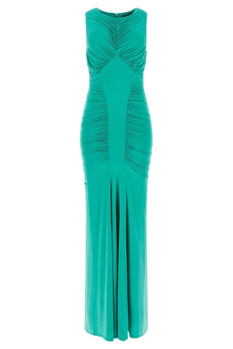 MARCIANO BY GUESS LIVVIE MAXI DRESS POMPOM GREEN 3