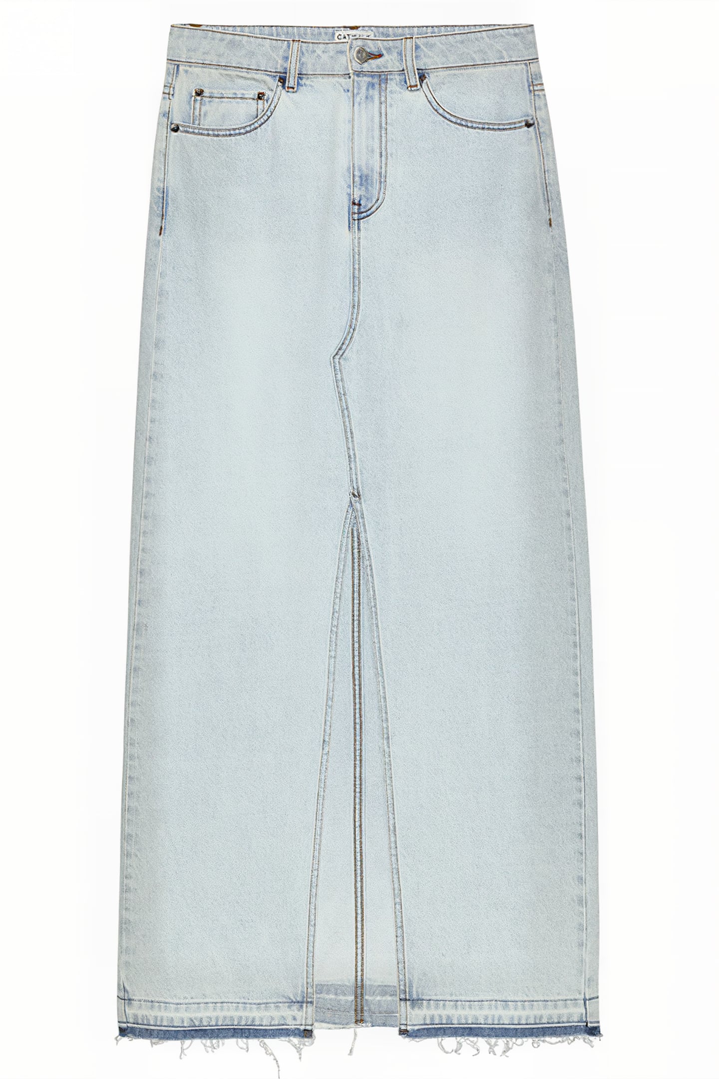 MAXI DENIM SKIRT WASHED BLUE 4