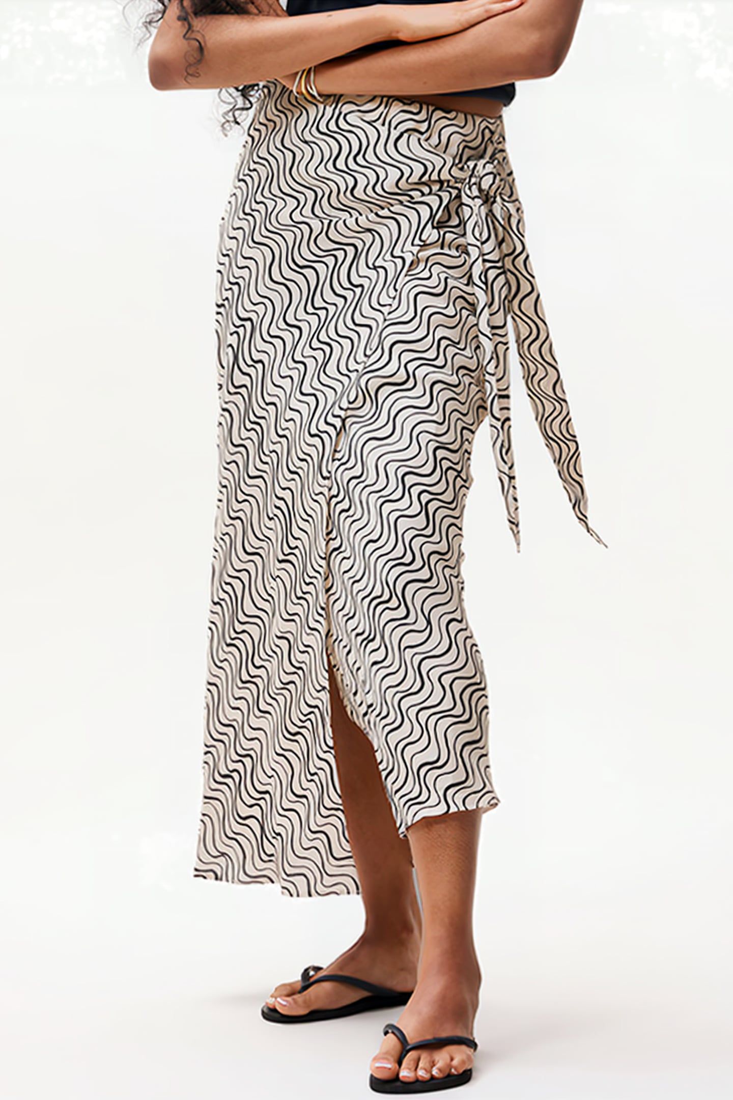 DRAPPED WRAP SKIRT VANILLA CREAM 1