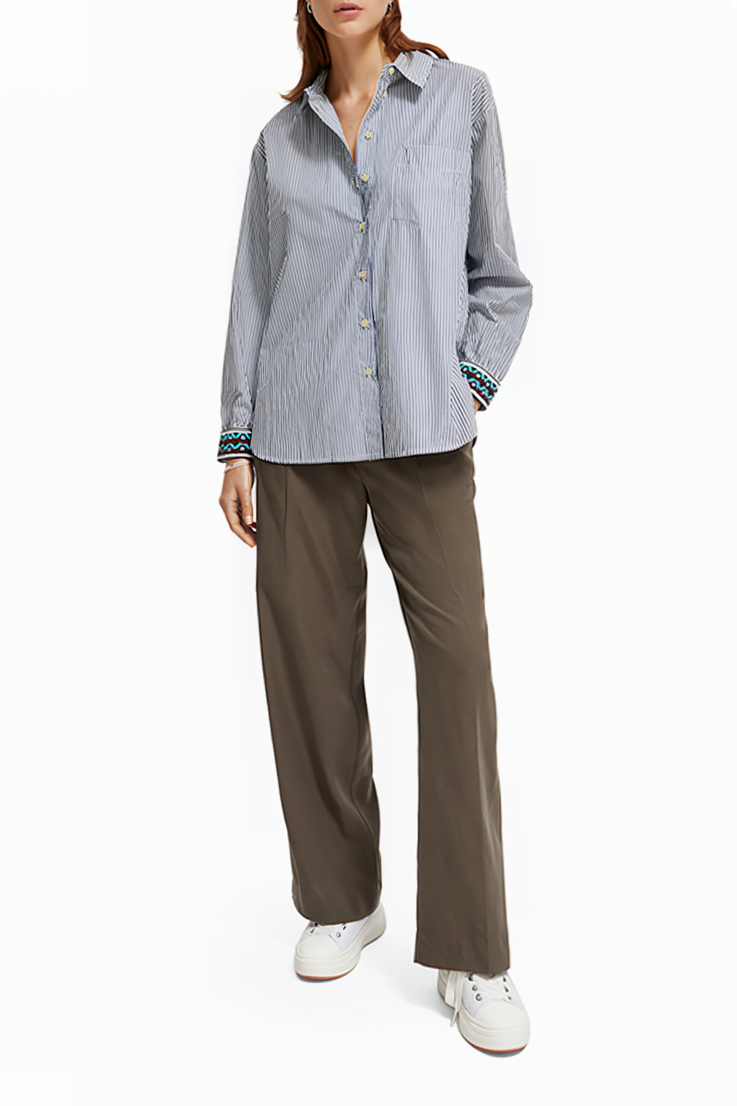 OVERSIZED SHIRT WITH POCKET MARINE STRIPE 3