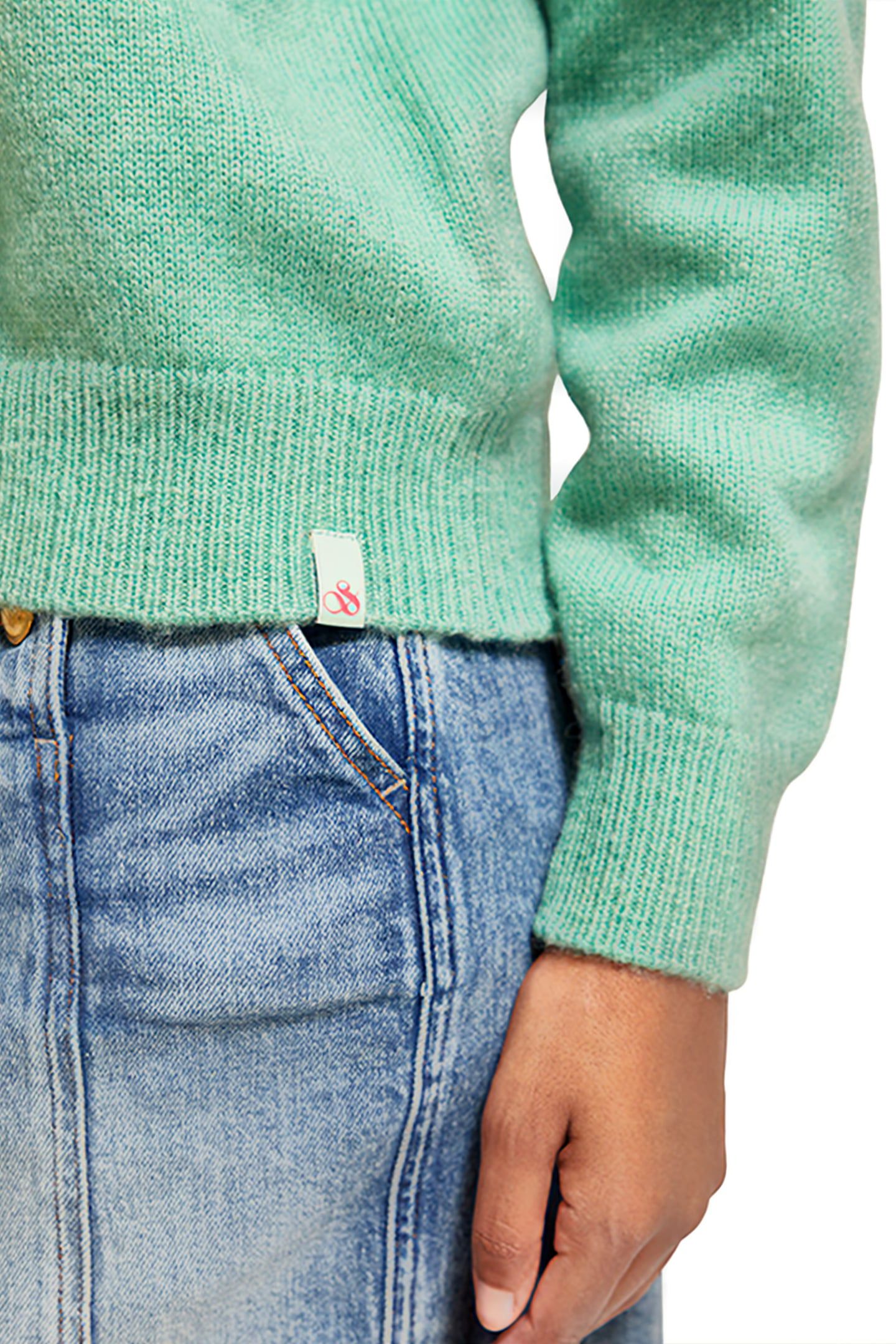 INTARSIA CLUB SODA PULLOVER FROZEN MINT 8