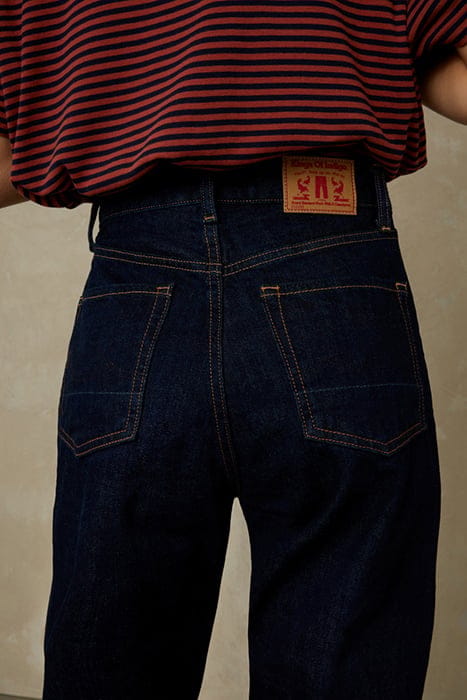 LIORA CROPPED SELVAGE CLEAN EASY FADE INDIGO RINSE 5