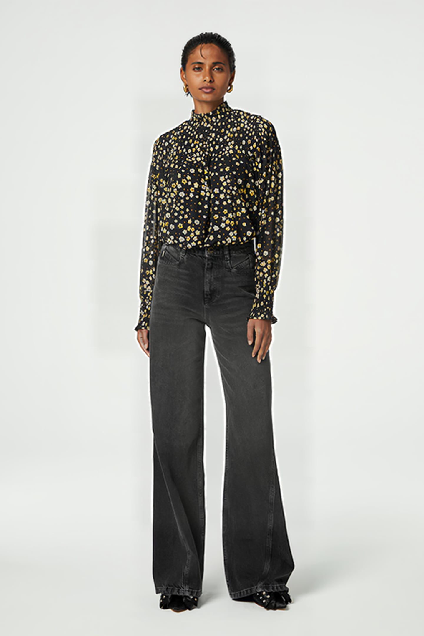 MILA TOP BLACK/DIJON YELLOW 2