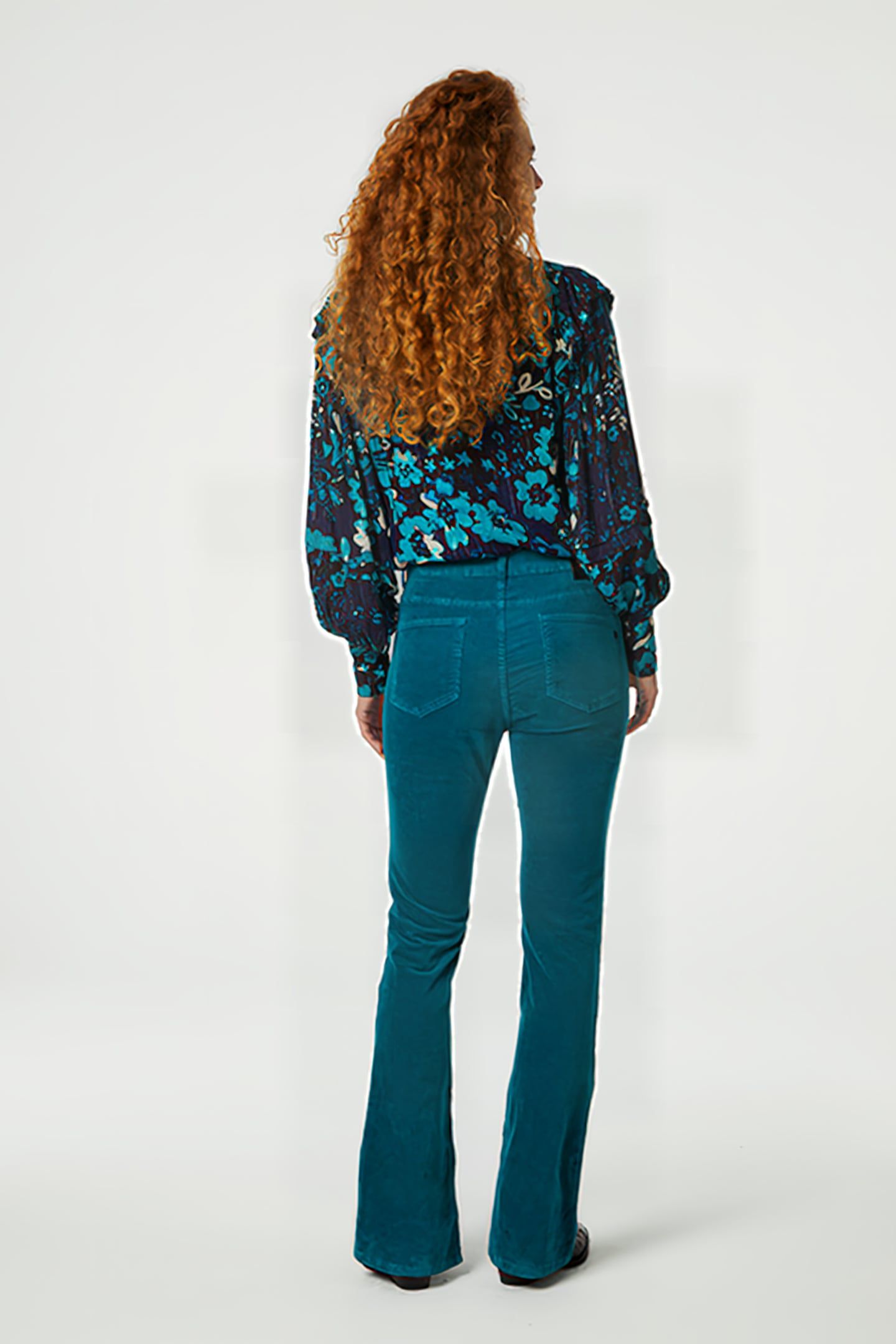 PHILO BLOUSE BLACK/KEEP IT TEAL 3