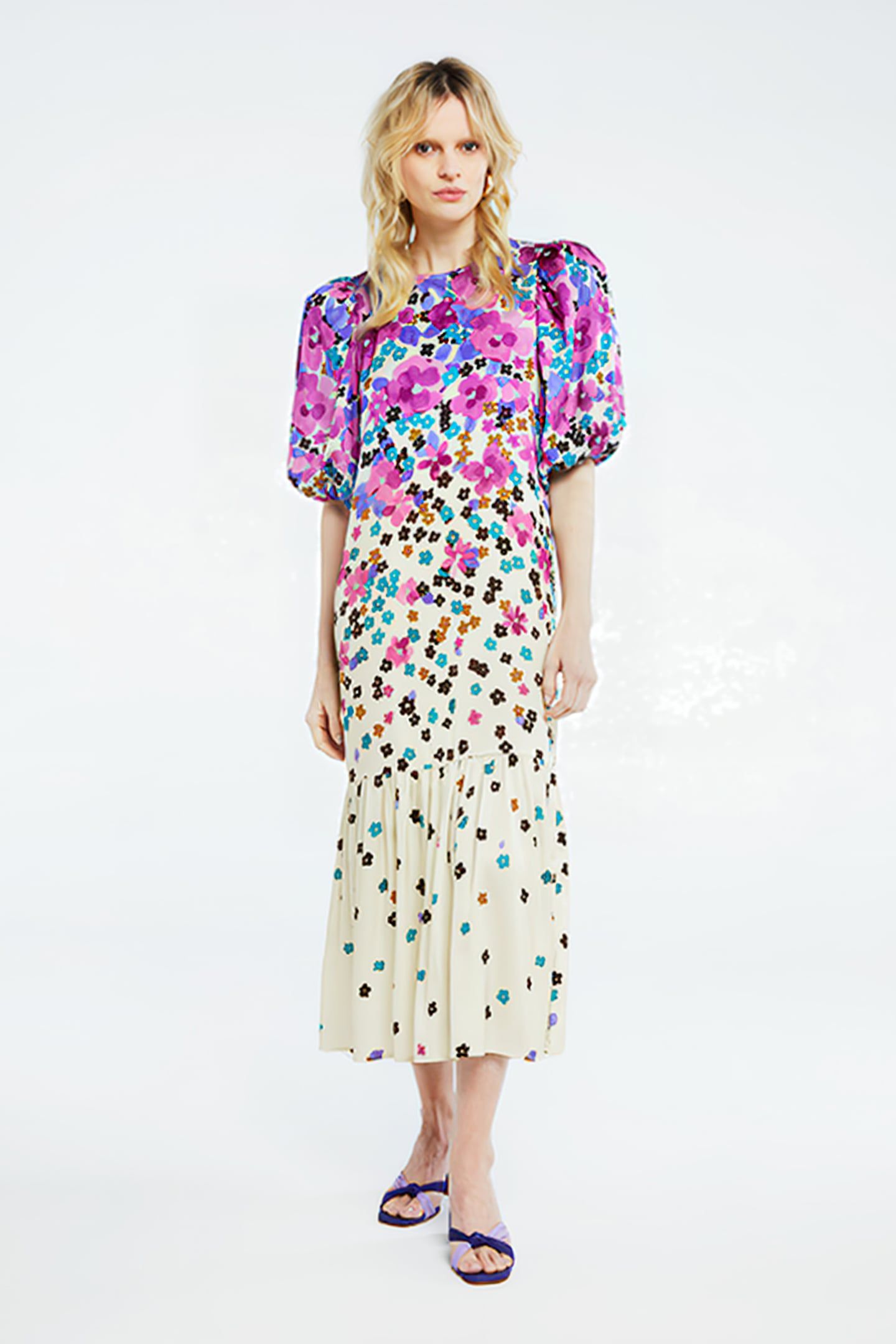 CECILE DRESS CREAM WHITE/BUBBLE G 1