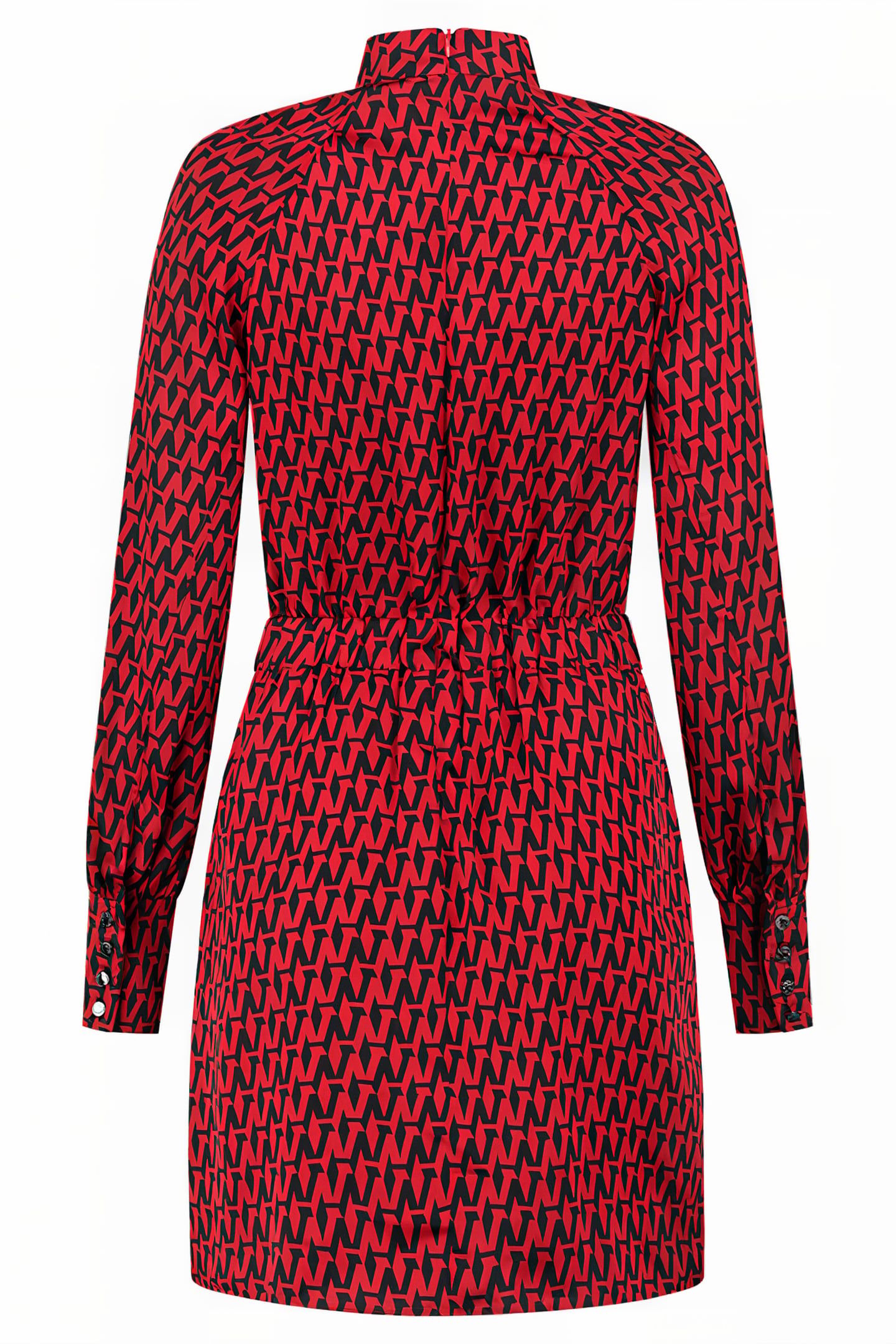 ANKARA PRINTED DRESS RACING RED 2