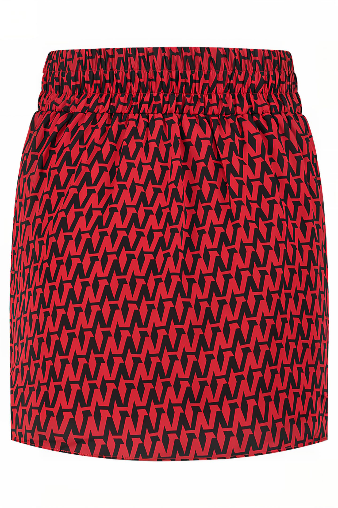 ANKARA PRINTED SKIRT RACING RED 2