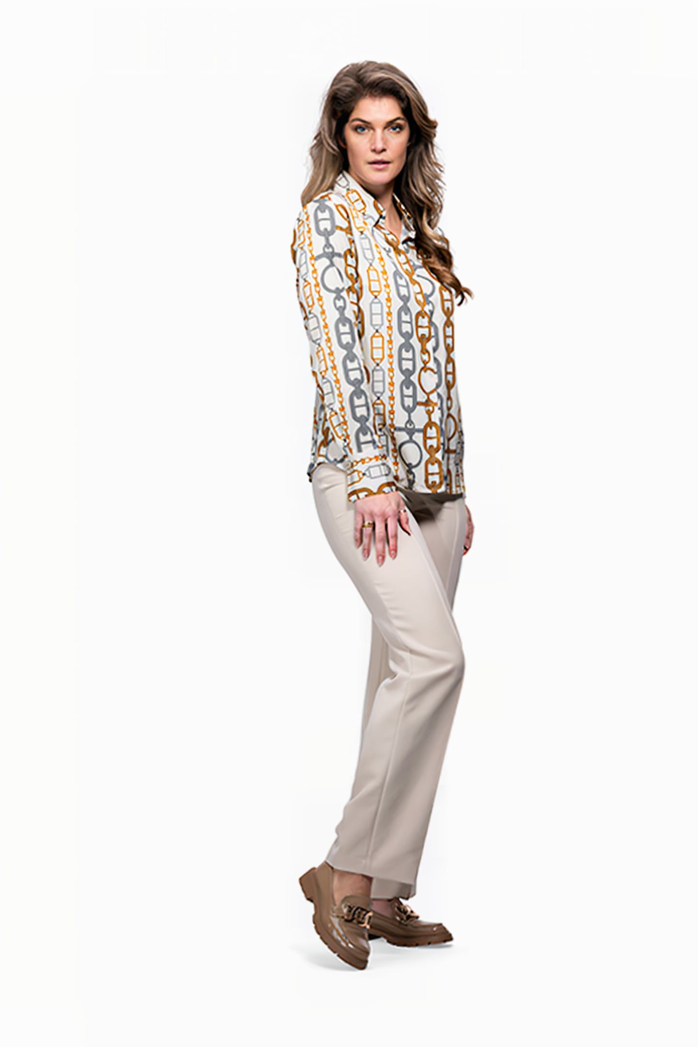 BLOUSE ST. DENIS ECRU CHAINS 5