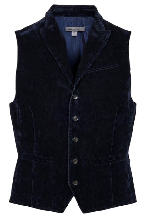 SLIM FIT PEAK LAPEL VEST NIGHT SKY 2