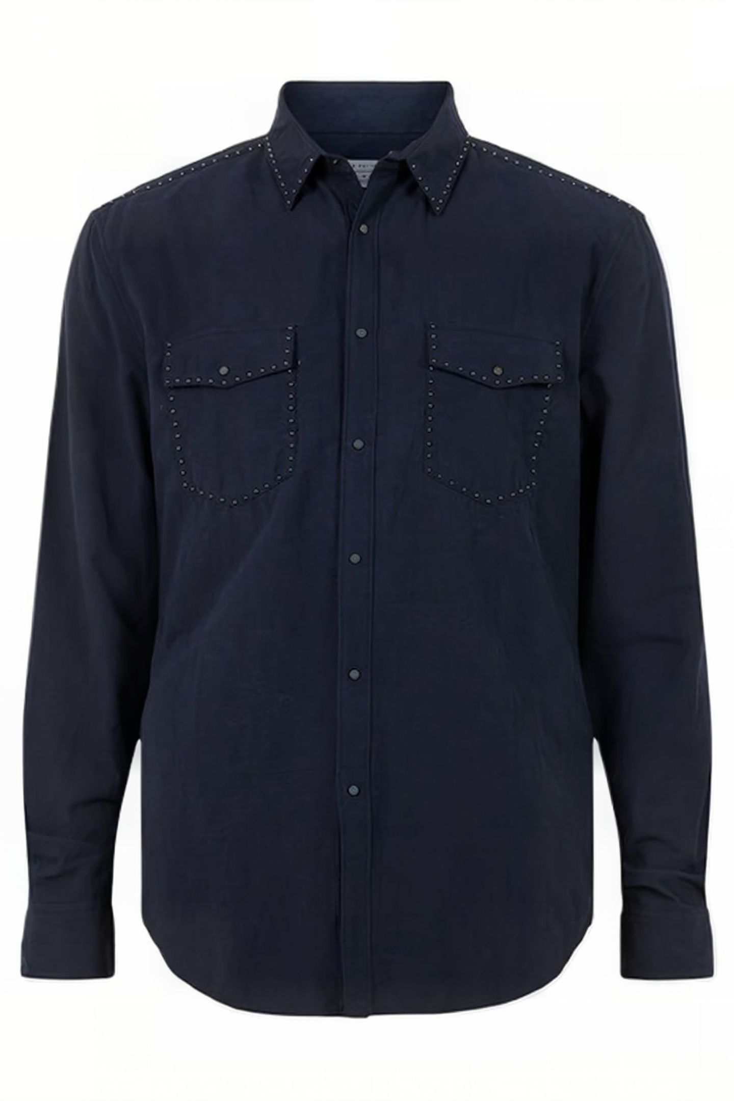 SLIM FIT STUDDED SHIRT DARK NAVY 2