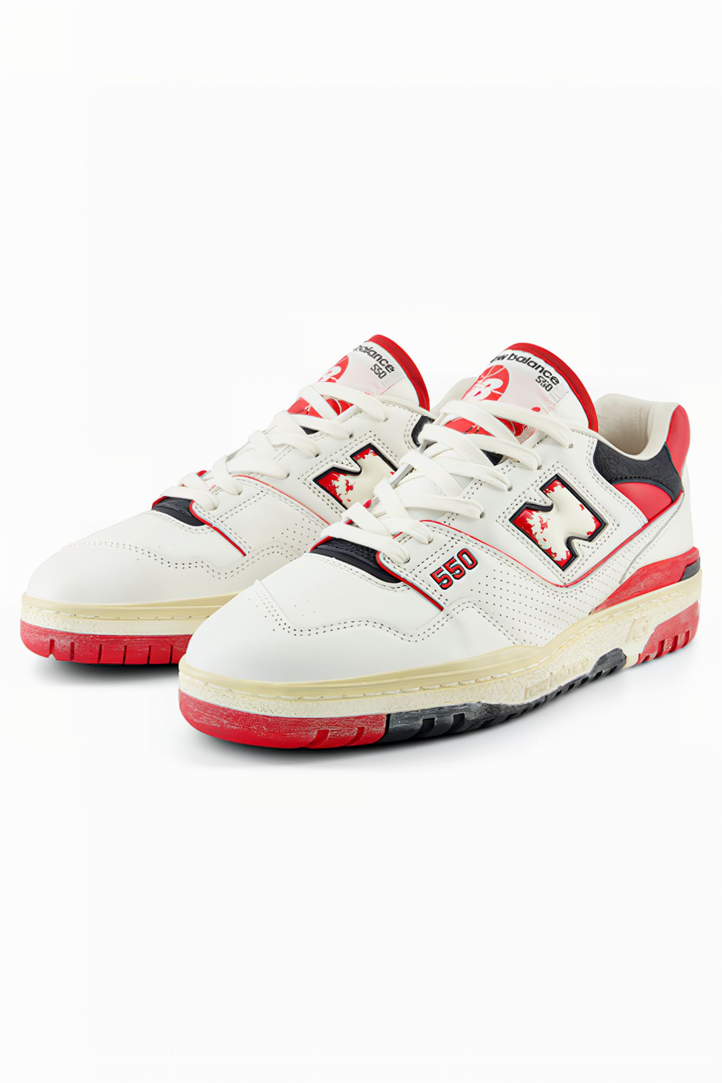 BB550VGA SNEAKERS IN WHITE AND RED 5