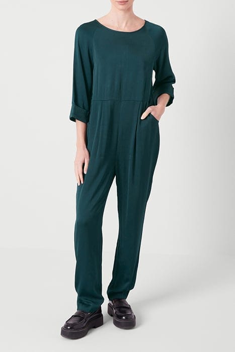 ROUND COLLAR 7/8 SLEEVES JUMPSUIT PERROQUET 1