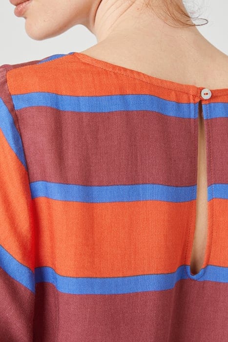 ROUND COLLAR PRINTED TOP RAYURES SPORT 5