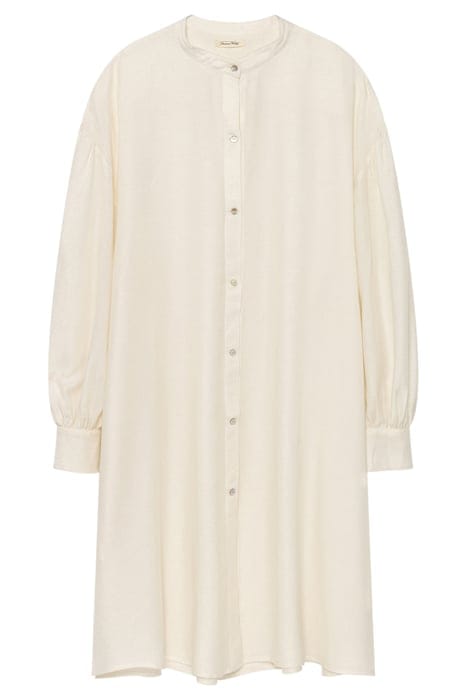 MAO COLLAR MIDI SHIRT DRESS ECRU 4