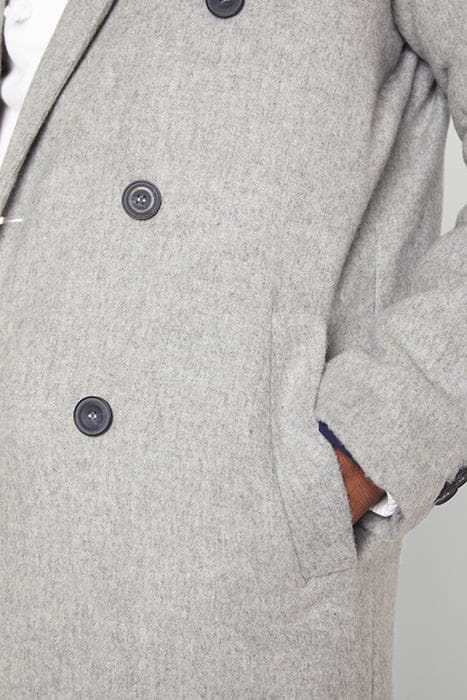 STRAIGHT LONG-SLEEVE DOUBLE-BREASTED COAT GRIS CHINE 5