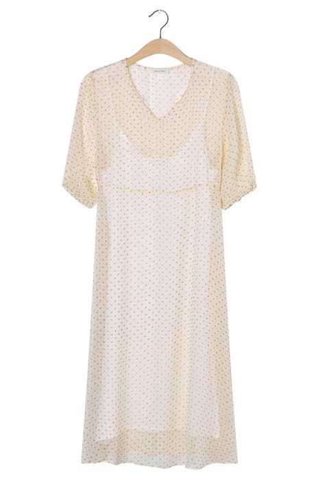 A-LINE V-NECK PRINTED MIDI DRESS AFRICA 1