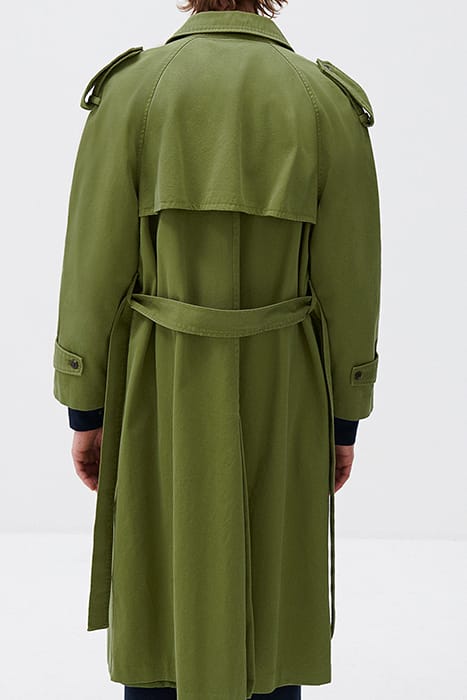 LS MID LENGHT BUTTONED LARGE TRENCH COAT KAKI 2