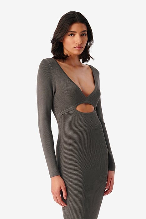 EUGENIA DRESS IN STONE GREY 4