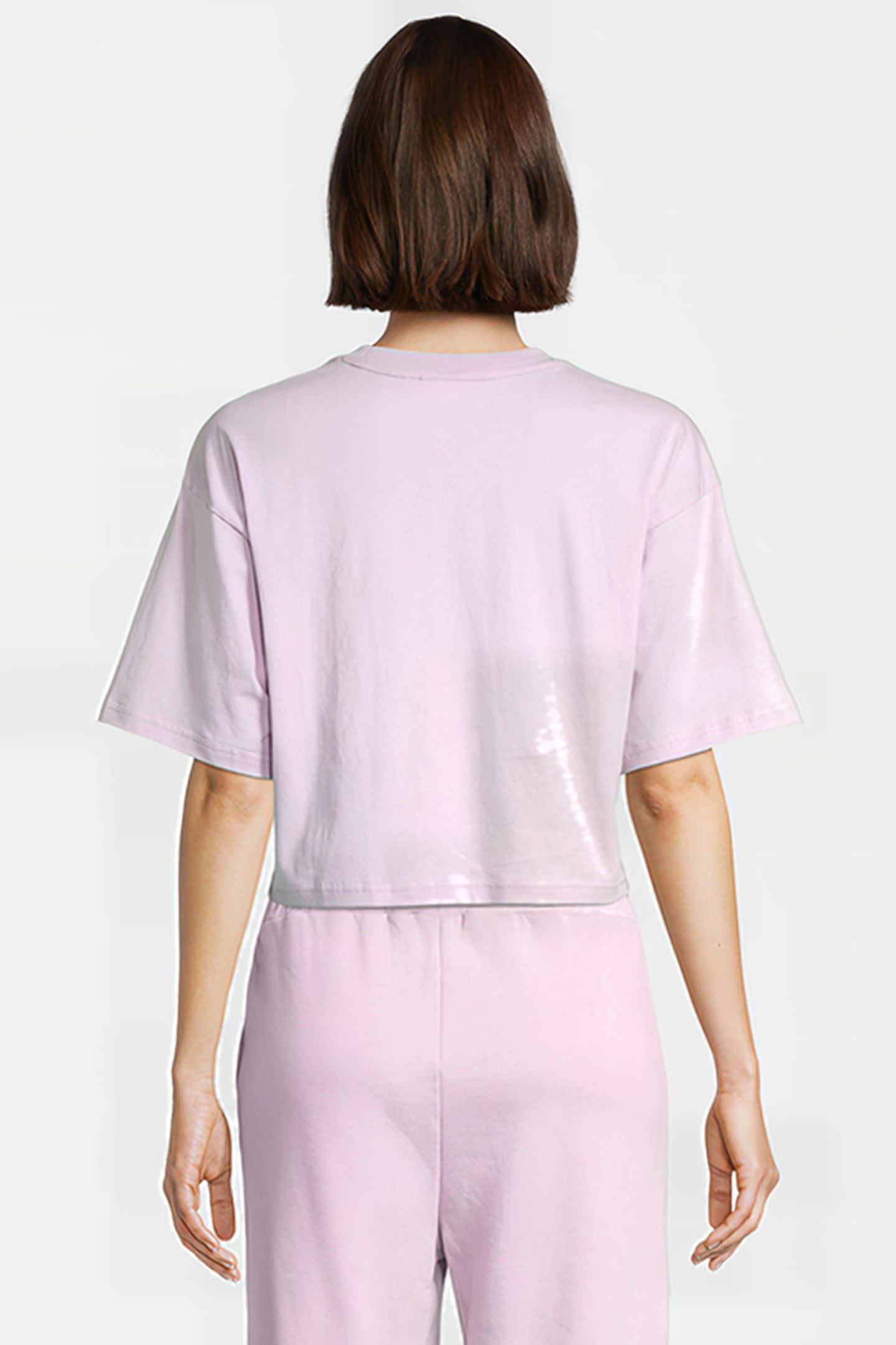 BEUNA CROPPED GRAPHIC TEE FAIR ORCHID 2