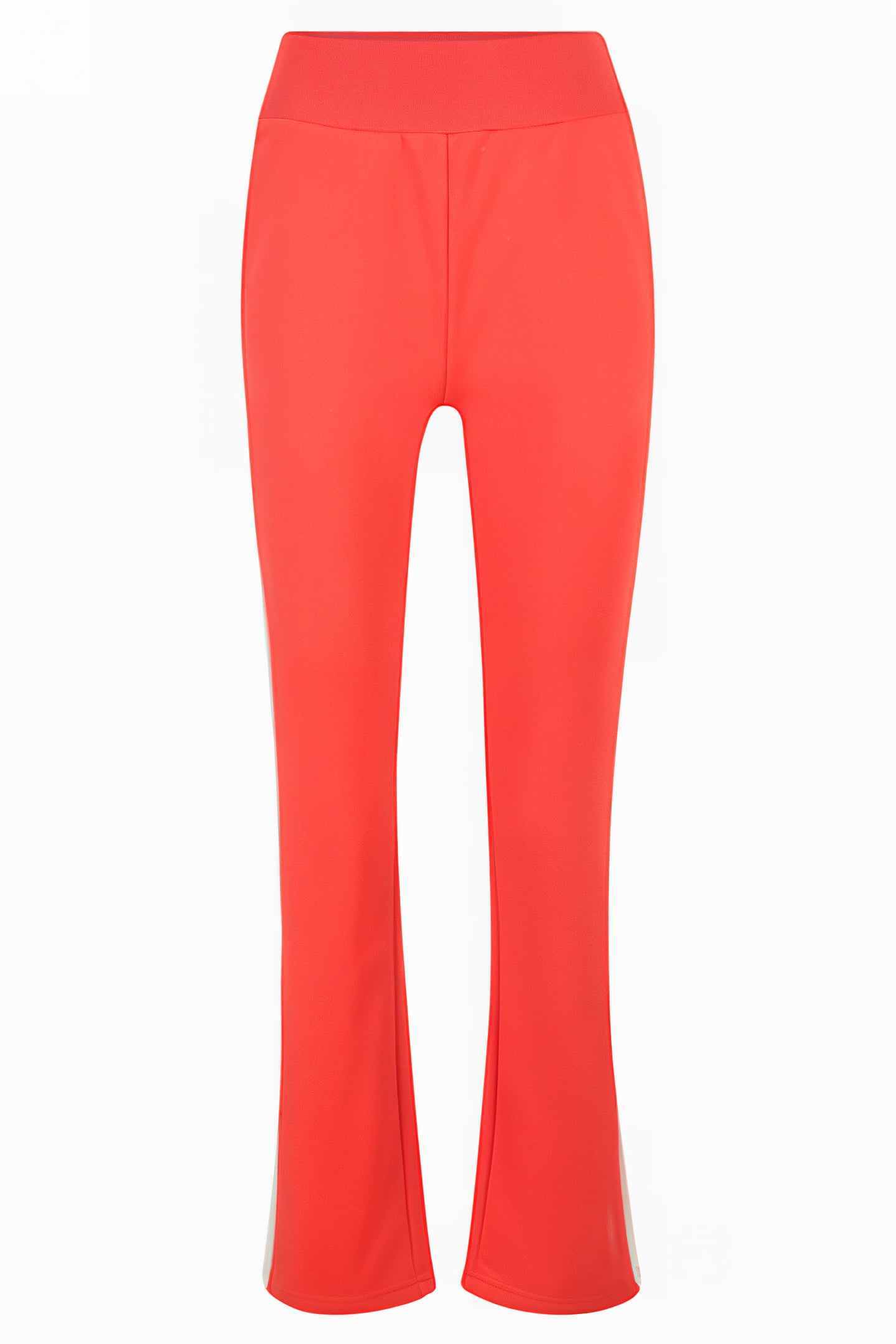 TISENS HIGH WAIST TRACK PANTS CAYENNE-ANTIQUE WHITE 3