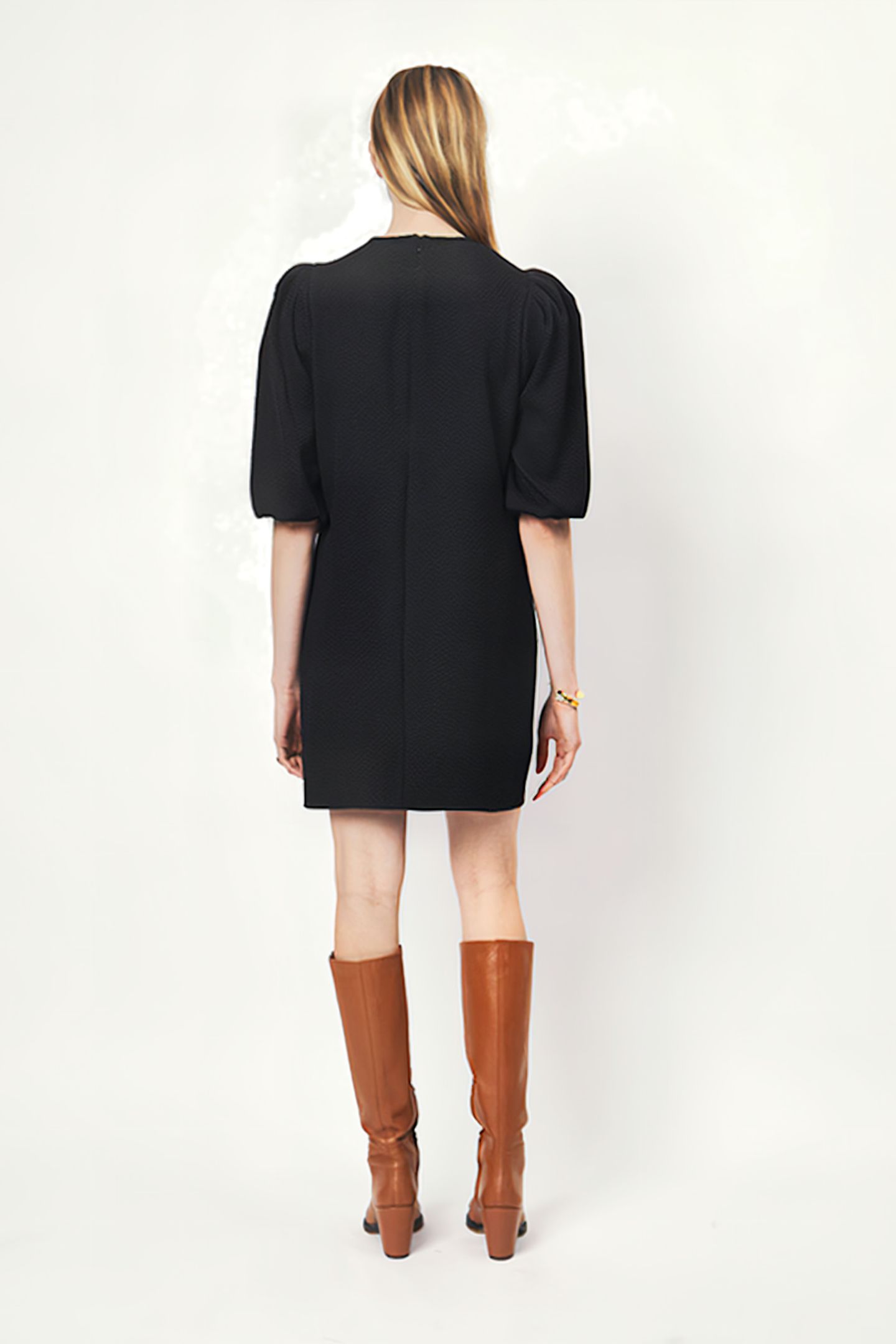 FONDA STRUCTURED MINI DRESS RAVEN 2