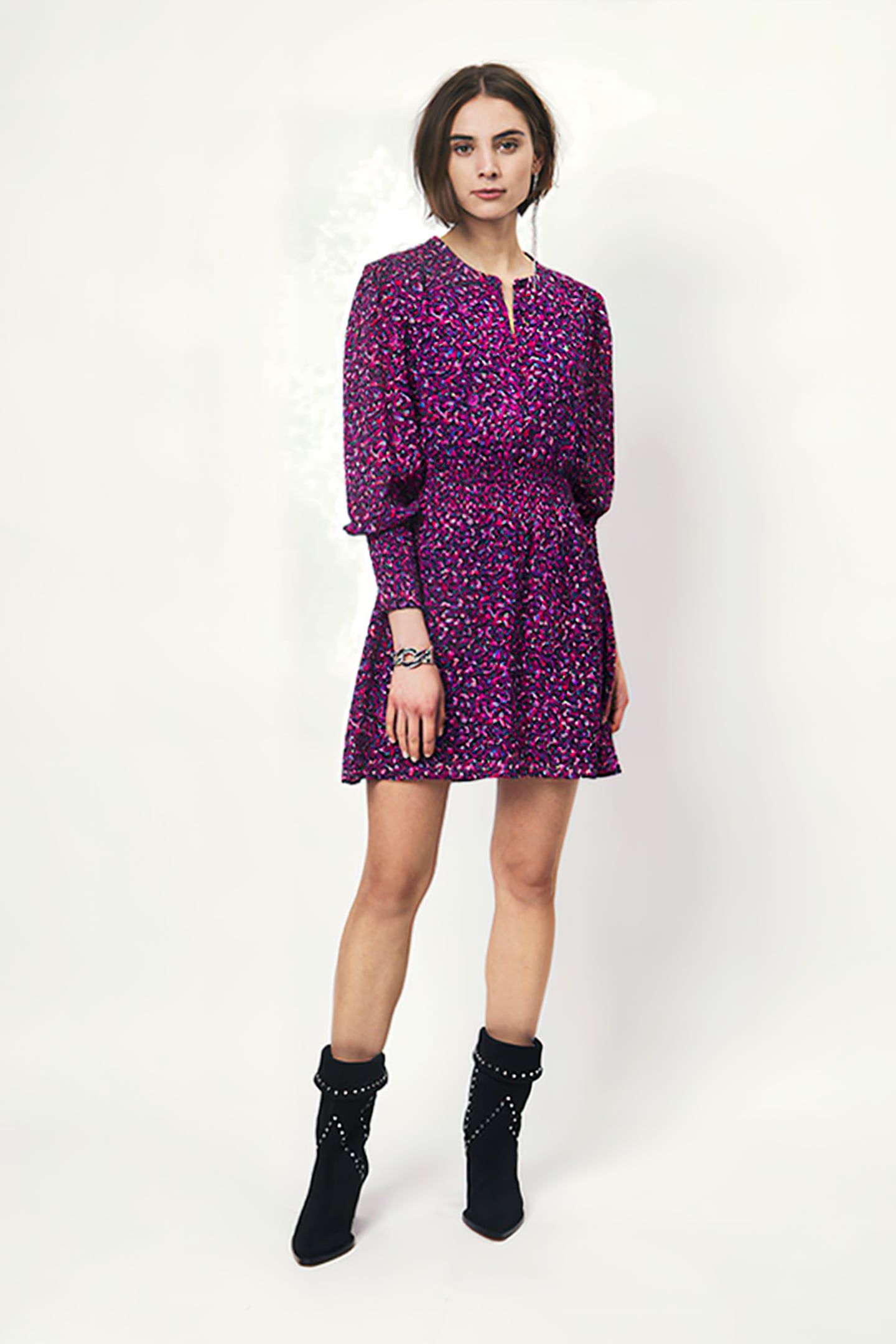 GILSEN ELIN PRINTED MINI DRESS MULTICOLOUR 1