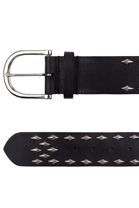 CINQUE LEATHER RIVET BELT RAVEN 4
