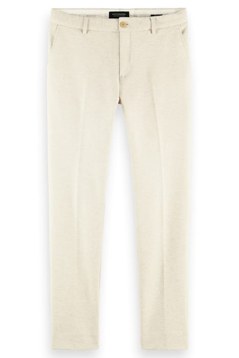 MOTT - SUPER SLIM-FIT YARN-DYED KNITTED CHINO STONE MELANGE 1