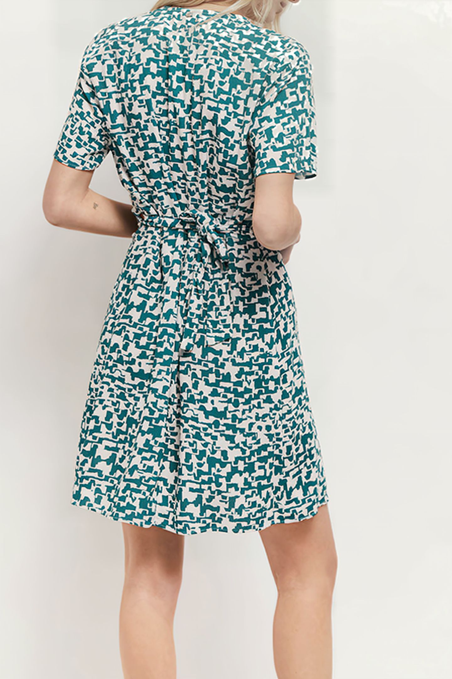 RADNY - ECRU DRESS WITH URBAN BARK PRINT 2