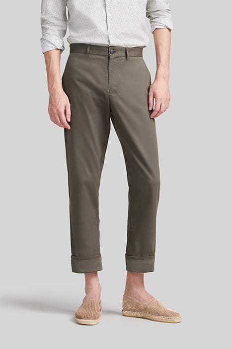 KHAKI UPCYCLED REGULAR CHINOS 1