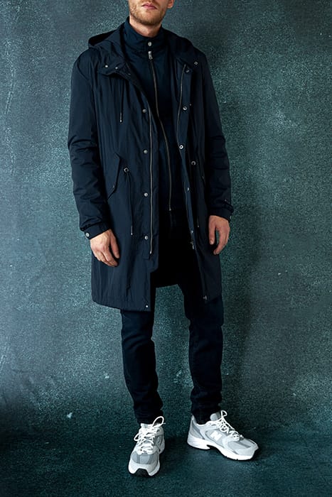 NAVY NYLON PARACHUTE-STYLE 2-IN-1 PARKA 8