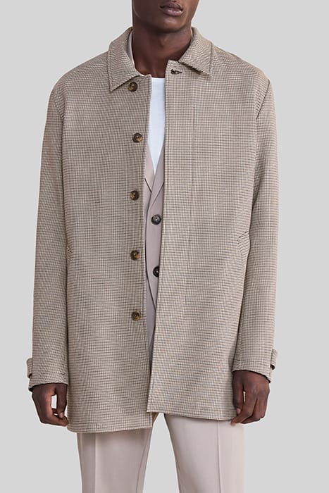 MINK CHECK TRENCH COAT 5