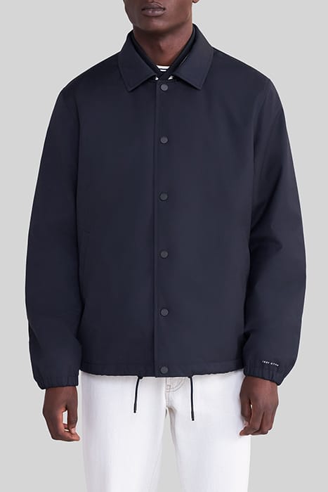 NAVY DOUBLE-COLLAR WATERPROOF BREATHABLE JACKET 1