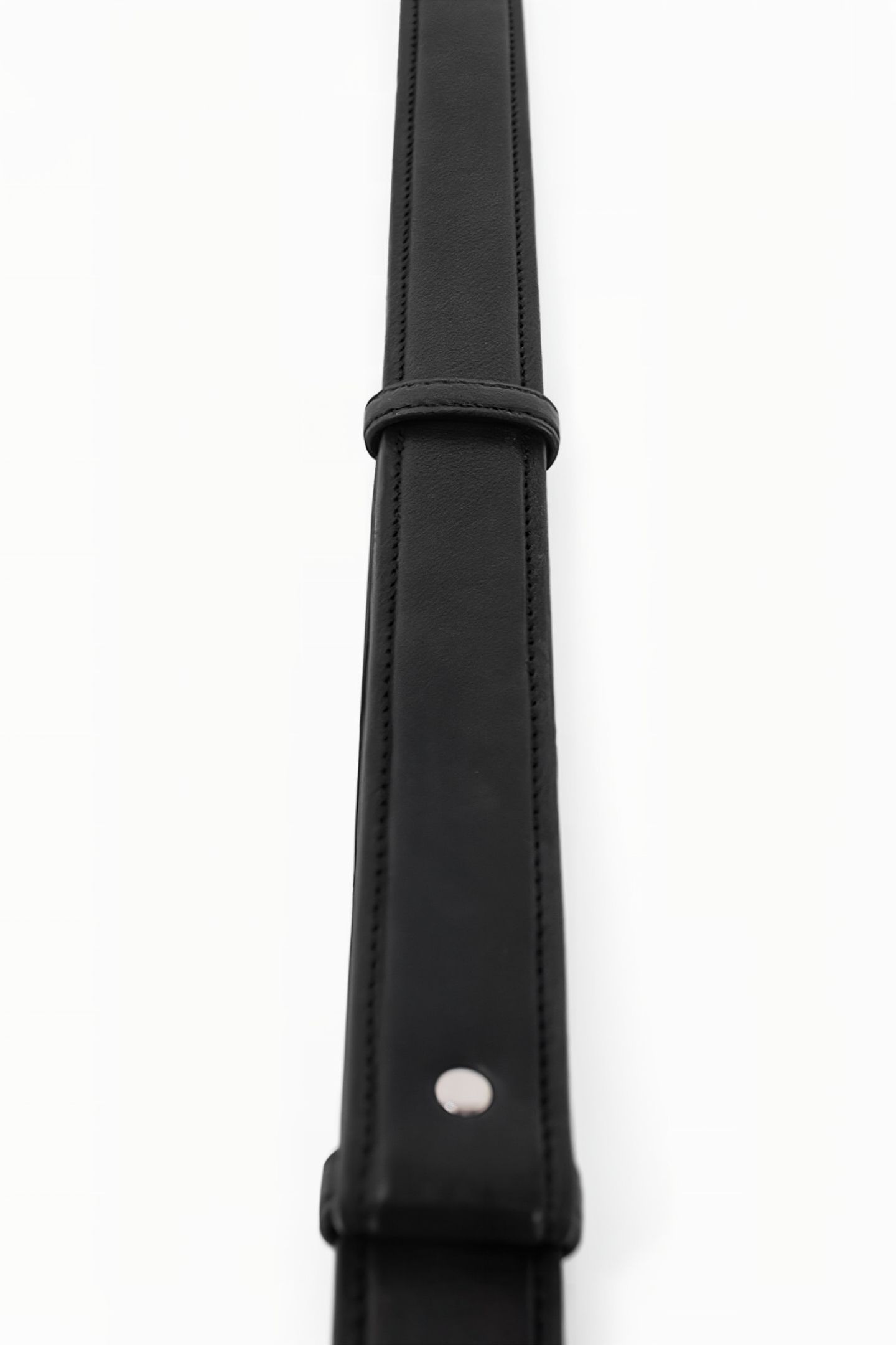 BLACK LEATHER BELT WITH ROTATING BUCKLE 5