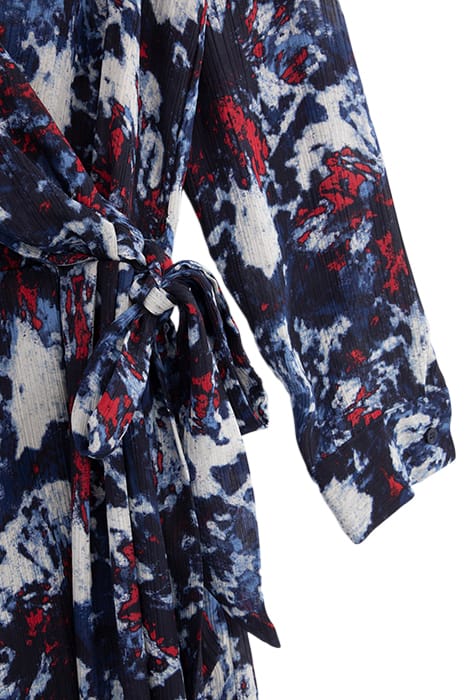 NAVY RECYCLED DRESS WITH BATIK FLOWER PRINT 5