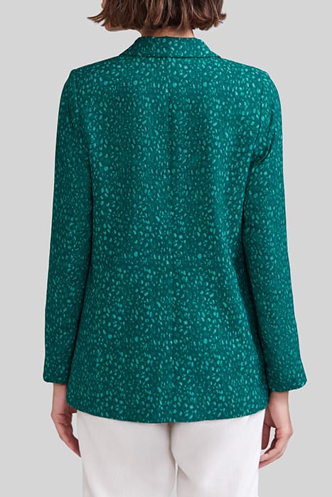 EMERALD RECYCLED SUIT JACKET WITH PEACOCK PRINT 2