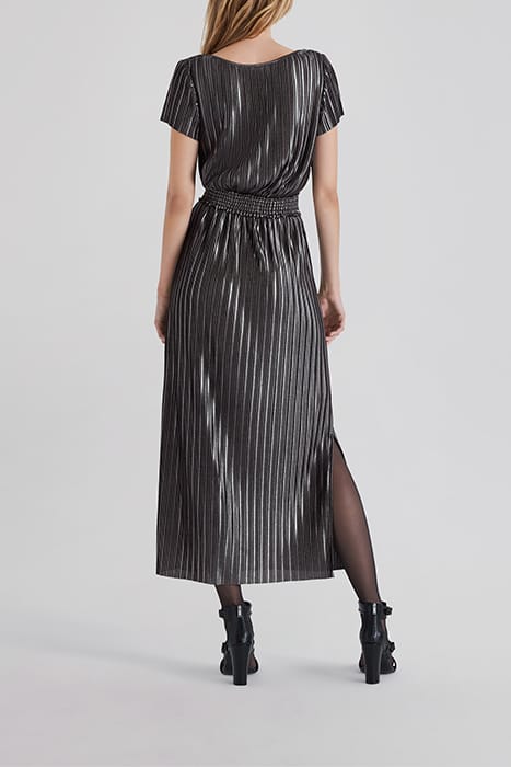 SILVER PLEATED LONG DRESS 2