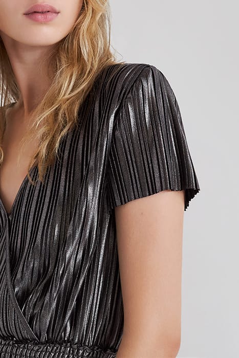 SILVER PLEATED LONG DRESS 5