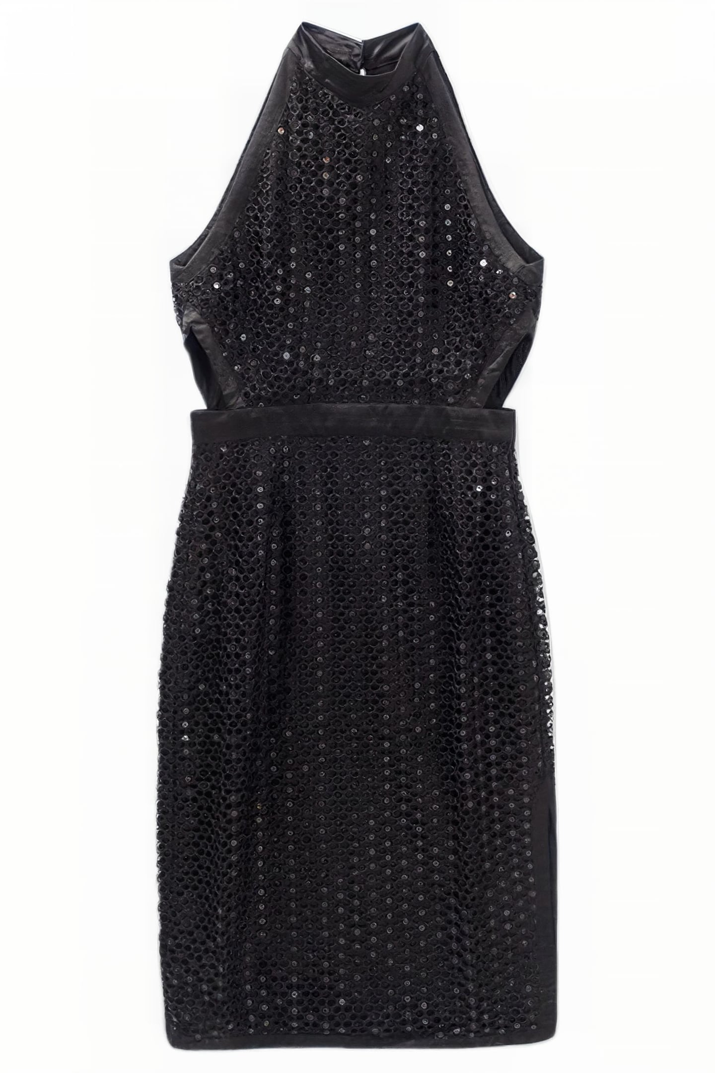BLACK LACE MIDI DRESS WITH AMERICAN ARMHOLES 2