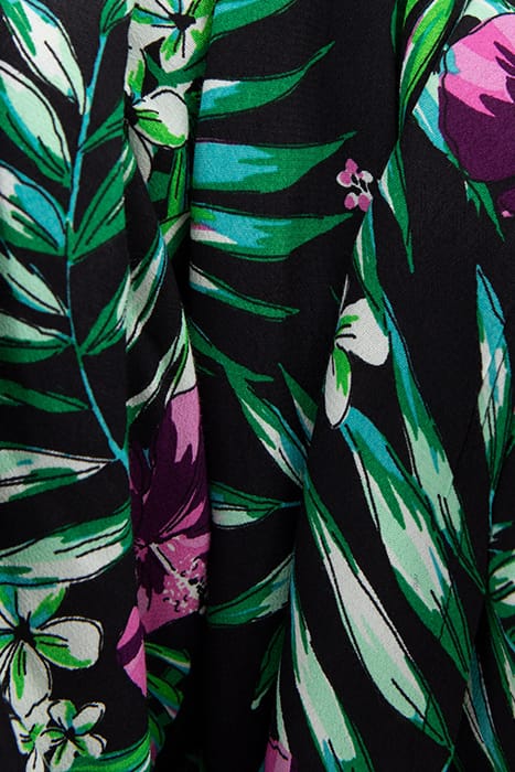 BLACK LENZING™ ECOVERO™ TROPICAL PRINT LONG DRESS 5