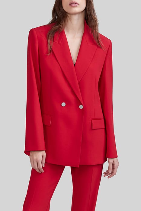 POPPY RED DOUBLE-BREASTED SUIT JACKET 1