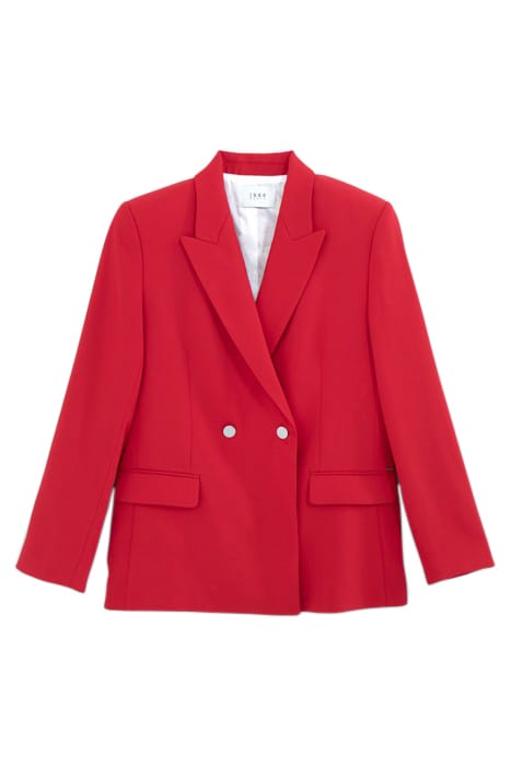 POPPY RED DOUBLE-BREASTED SUIT JACKET 4
