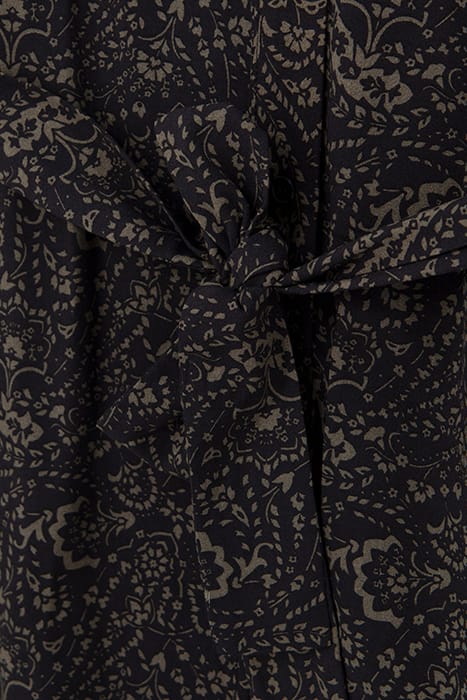 KHAKI LENZING™ ECOVERO™ FLORAL PAISLEY DRESS 6